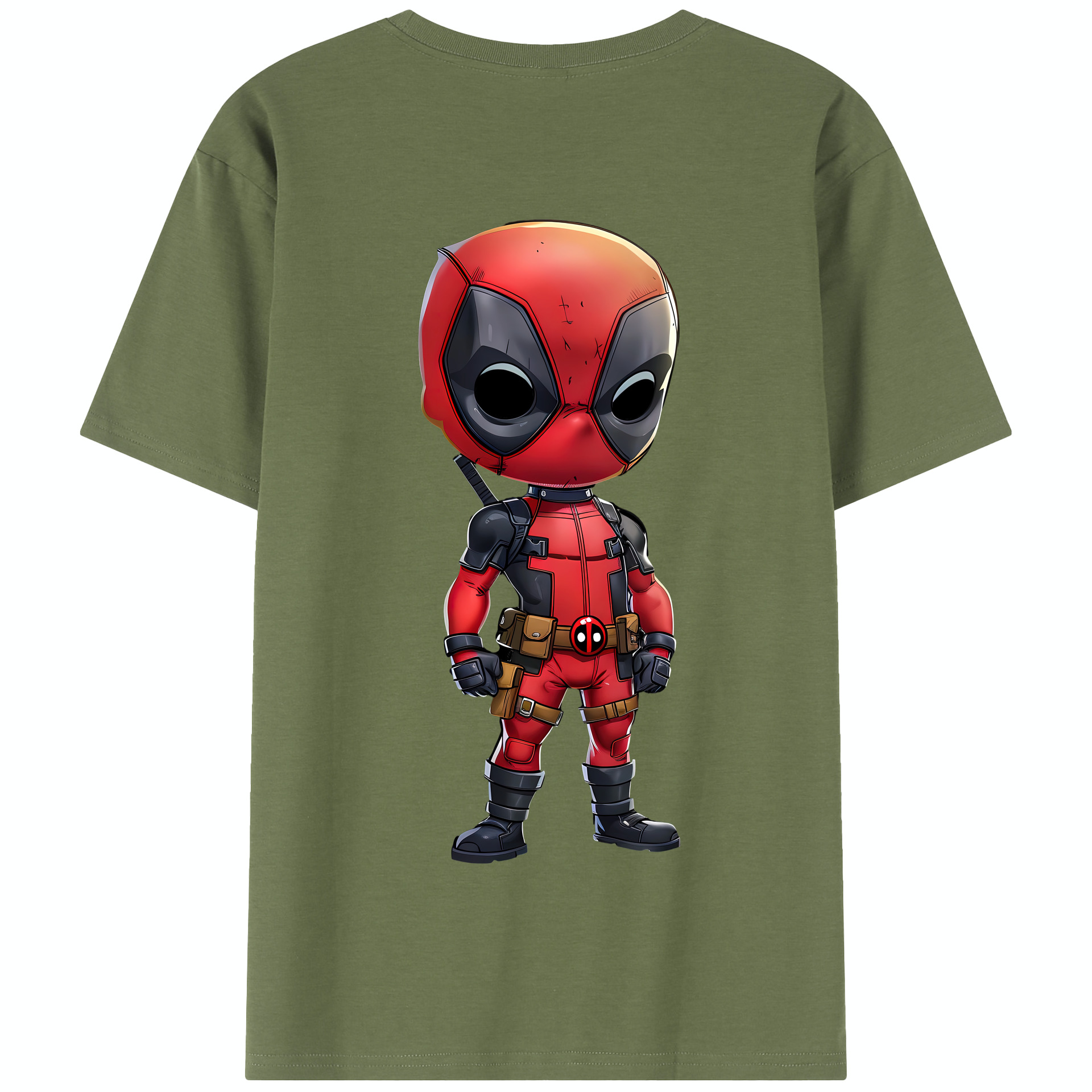 （画像用） Deadpool デッドプール 綿100％半袖Tシャツ（背面プリント）